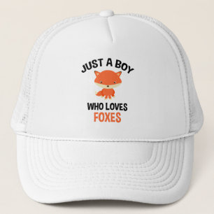 Just A Boy Who Loves Foxes Trucker Hat