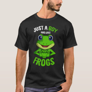 Just A Boy Who Loves Frogs Kids Frog T-Shirt