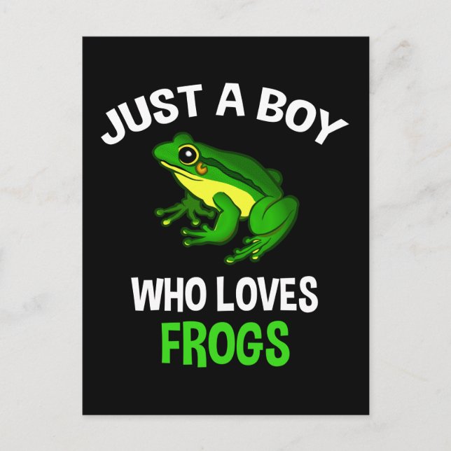 Just A Boy Who Loves Frogs Postcard (Front)