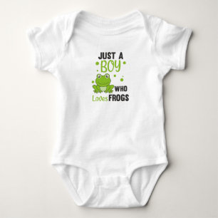 Just A Boy Who Loves Frogs Sweet Frog Baby Bodysuit