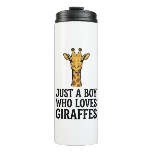 Just a Boy Who Loves Giraffes Cute Giraffe T-Shirt Thermal Tumbler