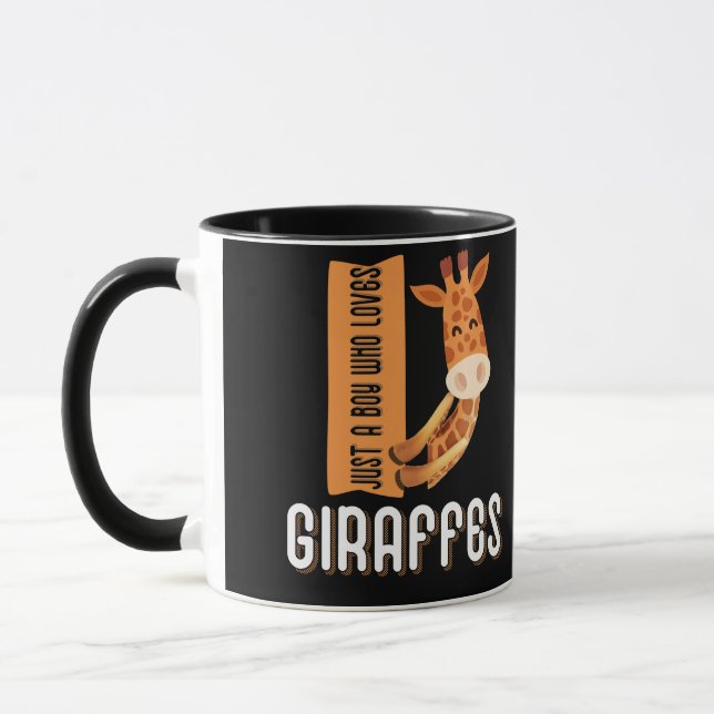 Just A Boy Who Loves Giraffes Mug (Left)