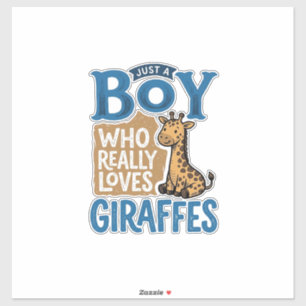 Just A Boy Who Loves Giraffes Vintage Shirt Design