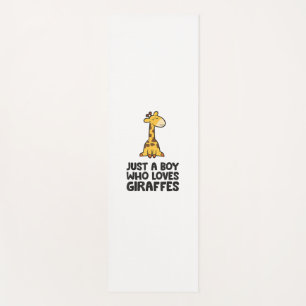 Just a Boy Who Loves Giraffes  Yoga Mat