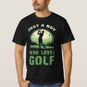 Just a Boy Who Loves Golf Club Golfer Golfing Kids T-Shirt
