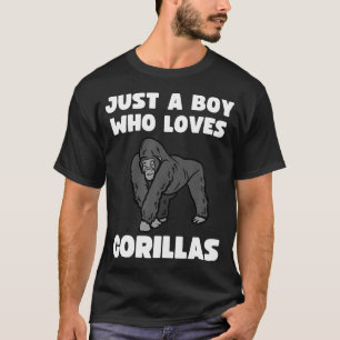 Just A Boy Who Loves Gorillas Primate Toddler Baby T-Shirt