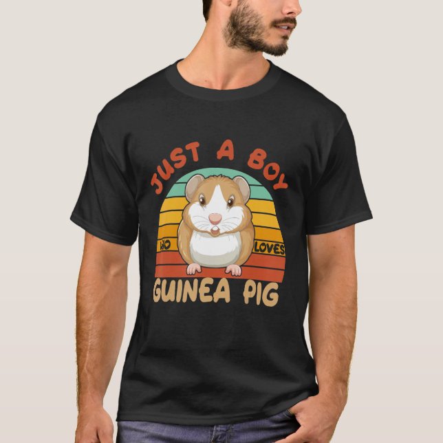 Just A Boy Who Loves guinea Pig Wild Guinea Pigs G T-Shirt (Front)