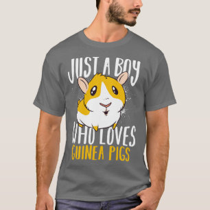 Just A Boy Who Loves Guinea Pigs Cavy Roddent T-Shirt