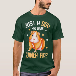 Just a Boy who loves Guinea Pigs Kids Boys Guinea T-Shirt