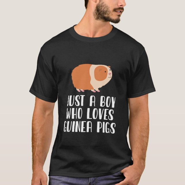Just A Boy Who Loves Guinea Pigs T-Shirt (Front)