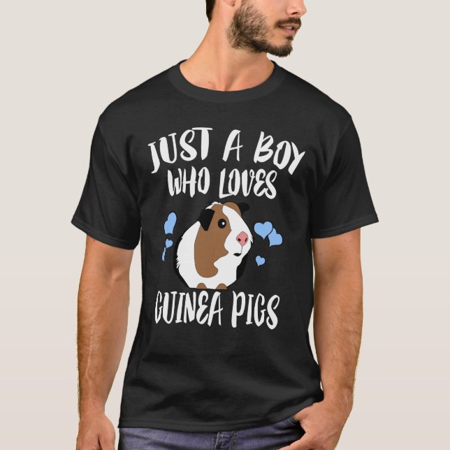 Just A Boy Who Loves Guinea Pigs T-Shirt (Front)