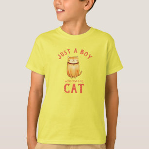 Just a boy who loves his Cat T-Shirt