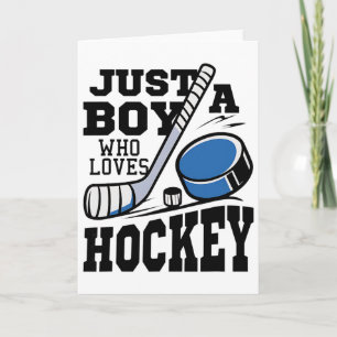 Just A Boy Who Loves Hockey Ice Hockey Lover Boys  Card