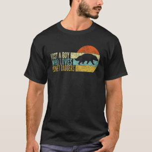 Just A Boy Who Loves Honey Badgers  Badger  Retro T-Shirt