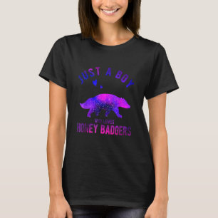Just A Boy Who Loves Honey Badgers Honey Badger 1 T-Shirt