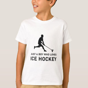 Just A Boy Who Loves Ice Hockey T-Shirt