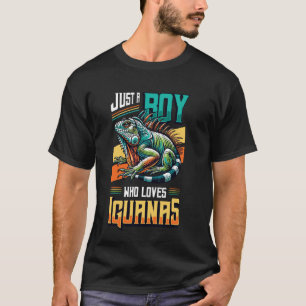 Just A Boy Who Loves Iguanas Lizard T-Shirt