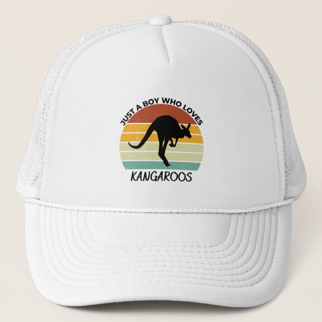 Just a Boy who loves kangaroos Trucker Hat (Front)