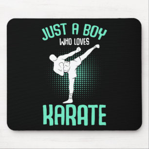 Just A Boy Who Loves Karate Kids Boys Mouse Mat