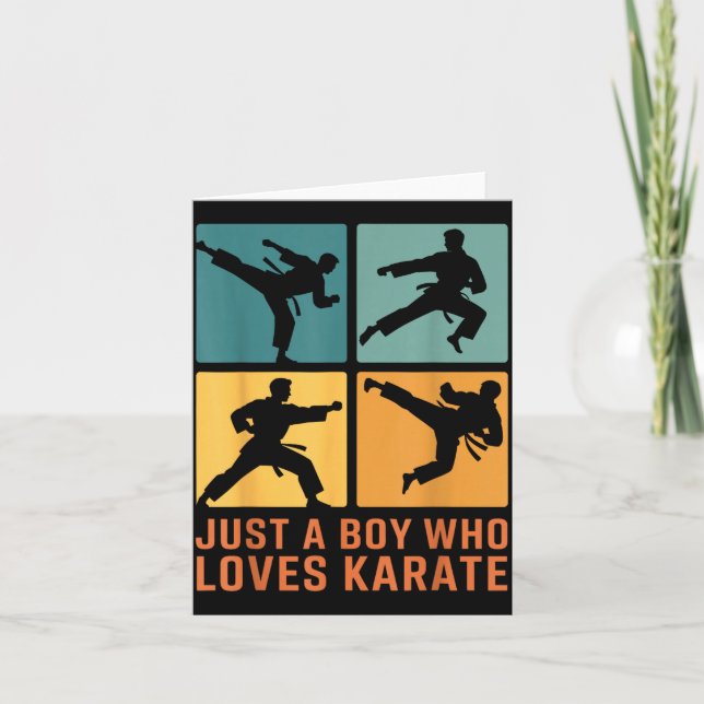Just A Boy Who Loves Karate Martial Arts Karate Lo Card (Front)