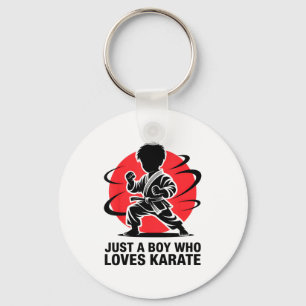 Just A Boy Who Loves Karate Martial Arts Karate Lo Key Ring