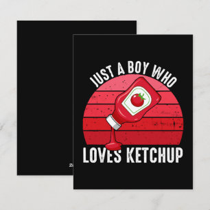 Just A Boy Who Loves Ketchup Holiday Card