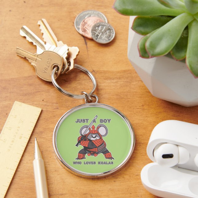 Just A Boy Who Loves Koalas Key Ring (Desk)