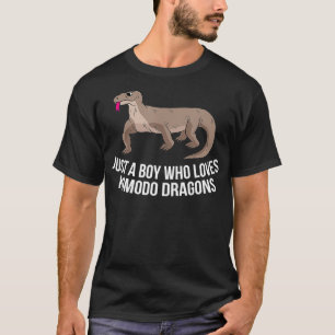 Just a Boy Who Loves Komodo Dragons Funny Komodo D T-Shirt
