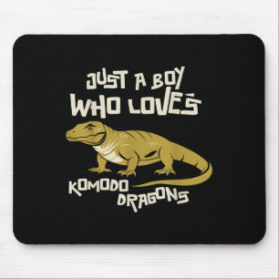 Just A Boy Who Loves Komodo Dragons Reptile Animal Mouse Mat