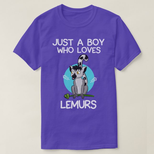 Just A Boy Who Loves Lemurs T-Shirt (Design Front)