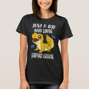 Just A Boy Who Loves Leopard Geckos Lizard T-Shirt