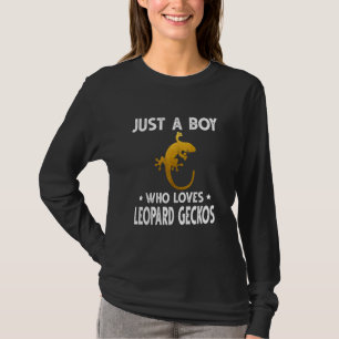 Just A Boy Who Loves Leopard Geckos T Cute Animals T-Shirt