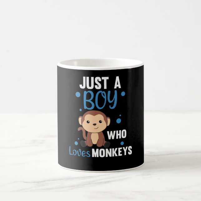 Just A Boy who loves Monkeys Sweet Monkey Coffee Mug (Center)