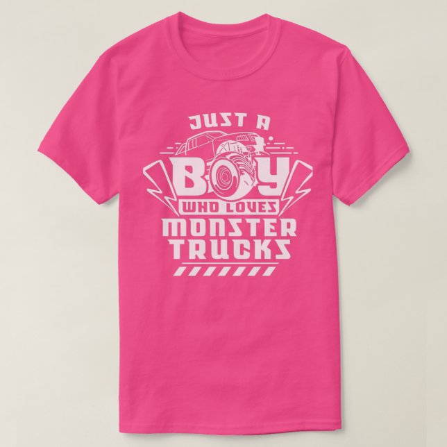 Just A Boy Who Loves Monster Trucks 5 T-Shirt (Design Front)