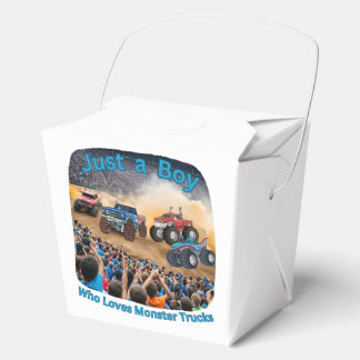 Just a Boy who Loves Monster Trucks Favour Box