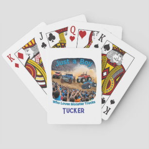 Just a Boy who Loves Monster Trucks Playing Cards