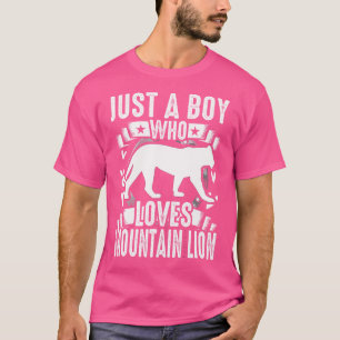 Just A Boy Who Loves Mountain Lion T-Shirt