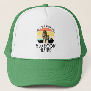 Just A Boy Who Loves Mushroom Hunting - Morels Trucker Hat