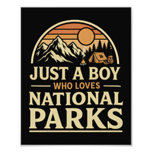 Just a Boy Who Loves National Parks Photo Print