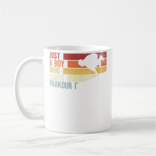 Just A Boy Who Loves Parkour. Free Running Parkour Coffee Mug