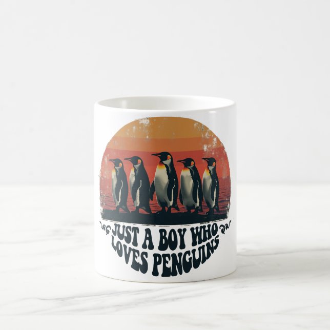 Just a Boy Who Loves Penguins Coffee Mug (Center)