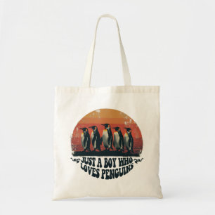 Just a Boy Who Loves Penguins Tote Bag
