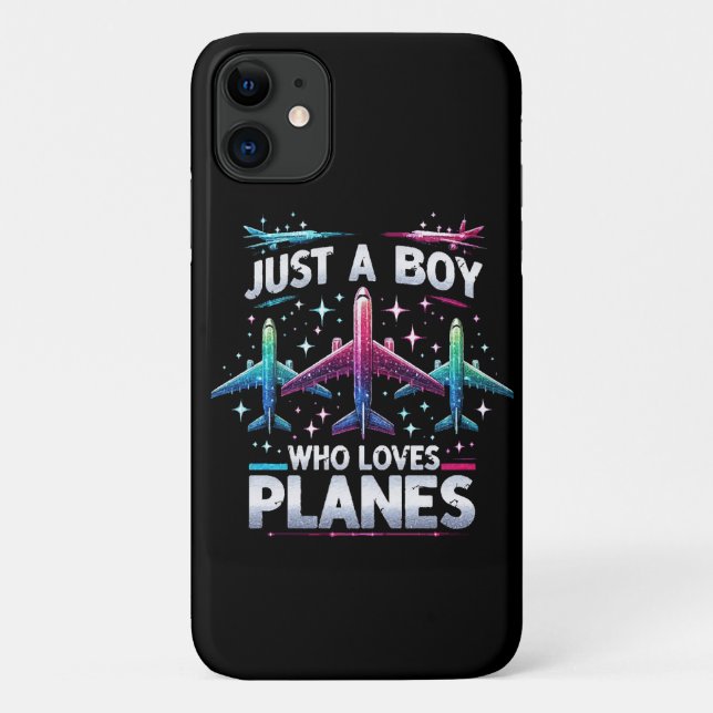 Just A Boy Who Loves Planes Case-Mate iPhone Case (Back)