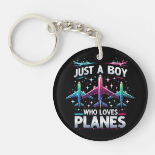Just A Boy Who Loves Planes Key Ring