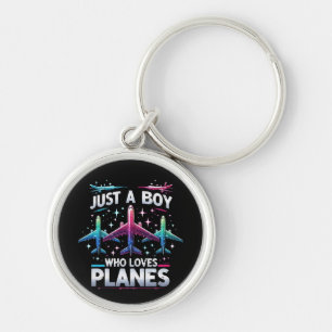 Just A Boy Who Loves Planes Key Ring