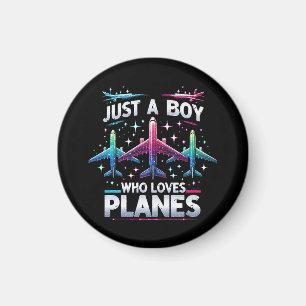 Just A Boy Who Loves Planes Magnet