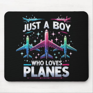 Just A Boy Who Loves Planes Mouse Mat