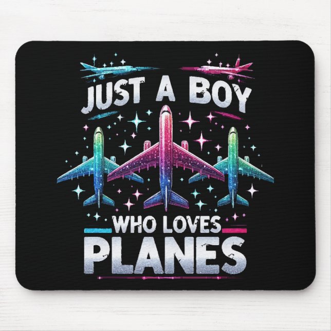 Just A Boy Who Loves Planes Mouse Mat (Front)