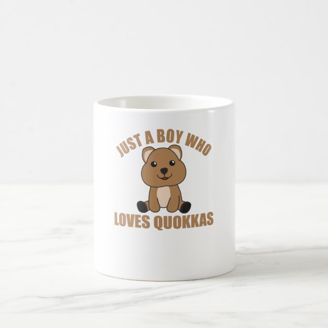 Just A Boy who loves Quokkas - Sweet Quokka Coffee Mug (Center)