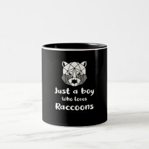 Just a boy who loves racoon Two-Tone coffee mug